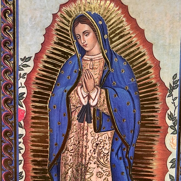 Our Lady of Guadalupe Gold Gilt Lithograph Icon - Picture 5 of 12